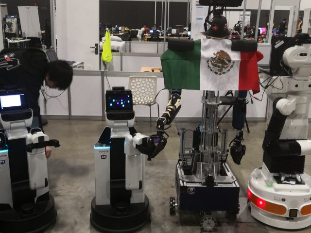 Robots Justina and Takeshi